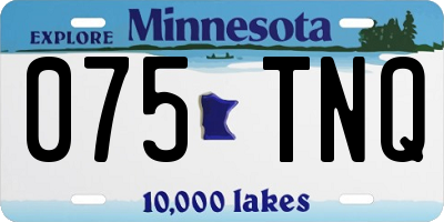 MN license plate 075TNQ