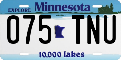 MN license plate 075TNU
