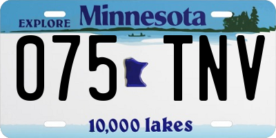 MN license plate 075TNV