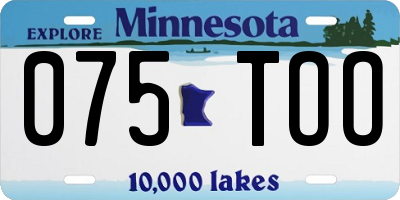 MN license plate 075TOO