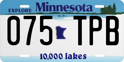 MN license plate 075TPB