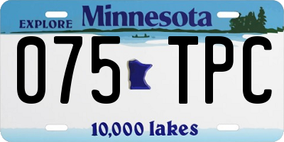 MN license plate 075TPC