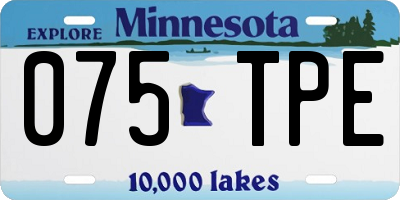 MN license plate 075TPE