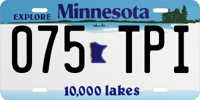 MN license plate 075TPI