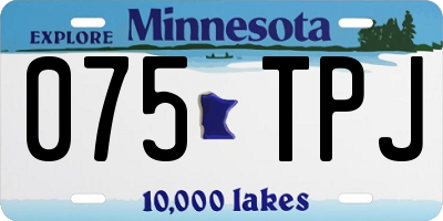 MN license plate 075TPJ
