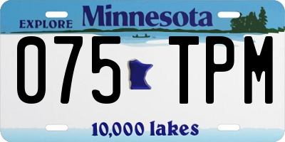MN license plate 075TPM