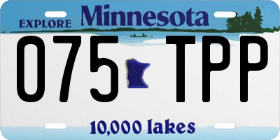 MN license plate 075TPP