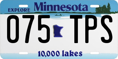 MN license plate 075TPS