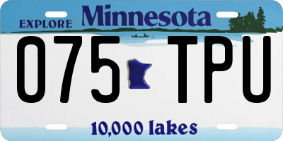 MN license plate 075TPU