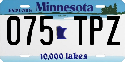MN license plate 075TPZ