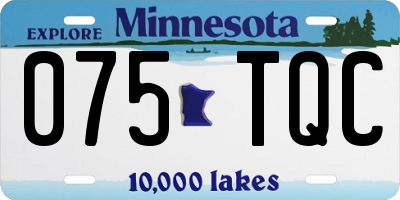 MN license plate 075TQC