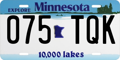 MN license plate 075TQK