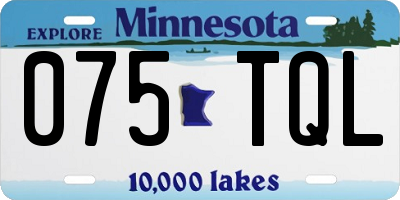 MN license plate 075TQL