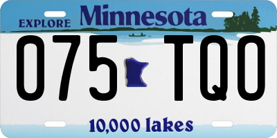 MN license plate 075TQO