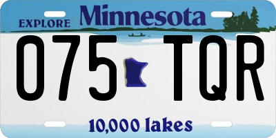 MN license plate 075TQR