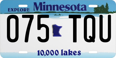 MN license plate 075TQU