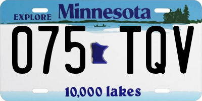 MN license plate 075TQV
