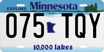 MN license plate 075TQY