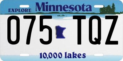 MN license plate 075TQZ