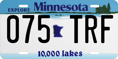 MN license plate 075TRF