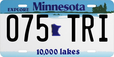 MN license plate 075TRI