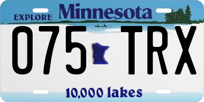 MN license plate 075TRX