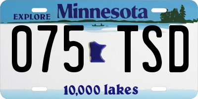 MN license plate 075TSD