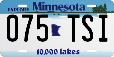 MN license plate 075TSI