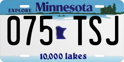 MN license plate 075TSJ