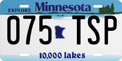 MN license plate 075TSP