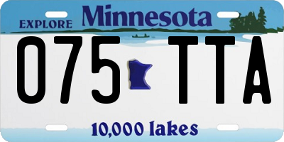 MN license plate 075TTA