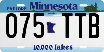 MN license plate 075TTB