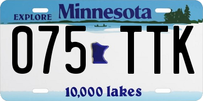 MN license plate 075TTK