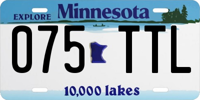 MN license plate 075TTL