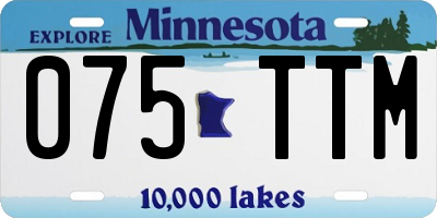 MN license plate 075TTM