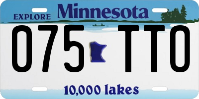 MN license plate 075TTO