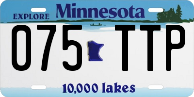 MN license plate 075TTP