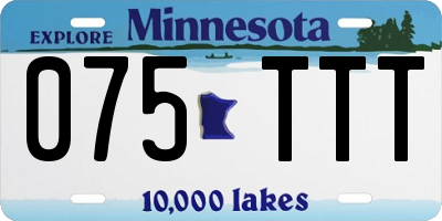 MN license plate 075TTT