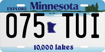 MN license plate 075TUI