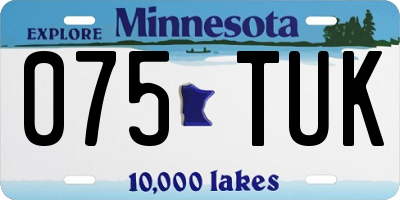 MN license plate 075TUK