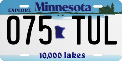 MN license plate 075TUL