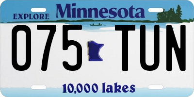 MN license plate 075TUN