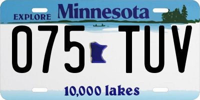 MN license plate 075TUV