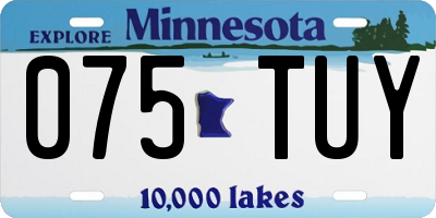 MN license plate 075TUY