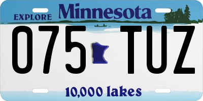 MN license plate 075TUZ