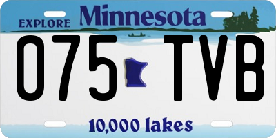 MN license plate 075TVB