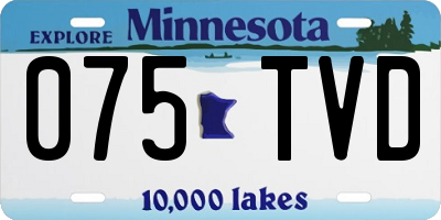 MN license plate 075TVD