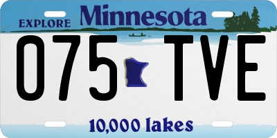 MN license plate 075TVE