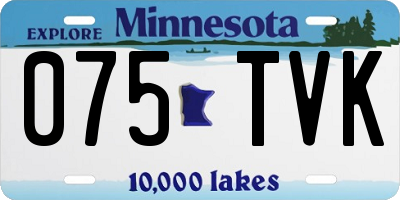 MN license plate 075TVK