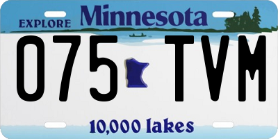 MN license plate 075TVM